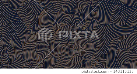 Luxury seamless abstract Art Deco pattern with elegant golden lines, leaves, waves, and geometric ornaments. Japanese texture, fancy linear drawing, nouveau card. Luxury seamless abstract Art Deco pattern with elegant golden lines, leaves, waves, and geometric ornaments. Japanese texture, fancy linear drawing, nouveau card. 143113133
