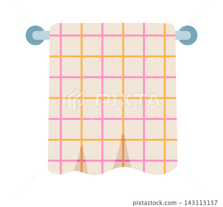 Towel Hanging On Rod Grid Pattern Towel Hanging On Rod Grid Pattern 143113137