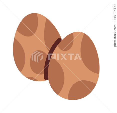 Egg Pair Whole Shell Organic Cartoon Egg Pair Whole Shell Organic Cartoon 143113152