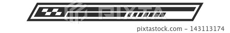 Stripe Racing Decal With Checkered Accent 143113174