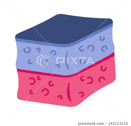 Sponge Duo Kitchen Cleaning Cartoon Style Sponge Duo Kitchen Cleaning Cartoon Style 143113210