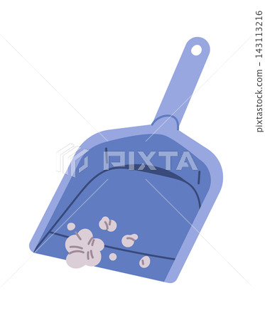 Dustpan Collecting Debris Household Cartoon Dustpan Collecting Debris Household Cartoon 143113216