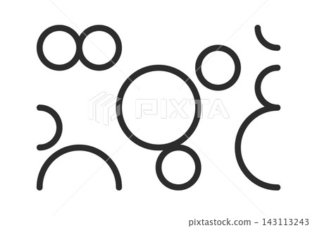 Circle Composition Abstract Line Art Circle Composition Abstract Line Art 143113243