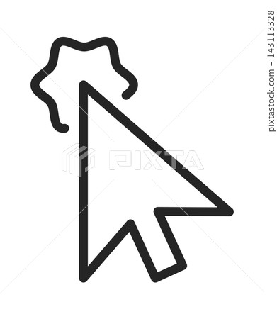 Cursor Click With Spark Line Art Cursor Click With Spark Line Art 143113328
