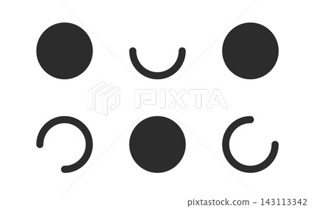 Circle Shape Progress Set Geometric 143113342