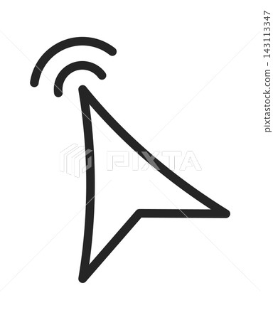 Cursor Click Signal Line Art Symbol 143113347