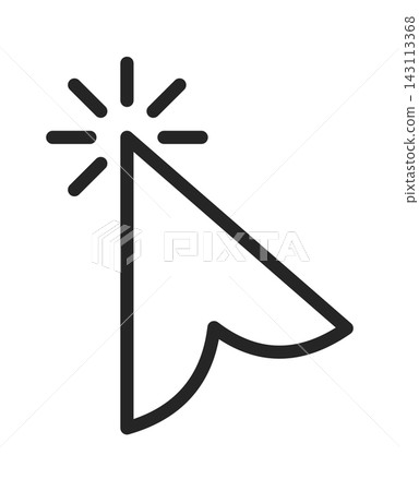Cursor Click With Rays Line Art Cursor Click With Rays Line Art 143113368