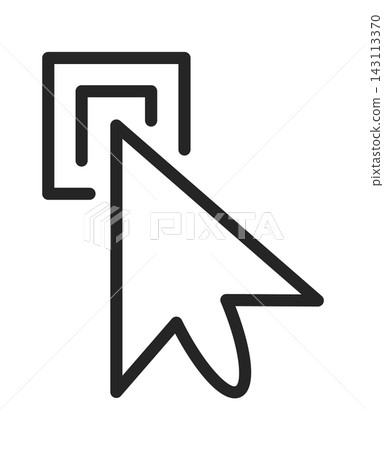 Cursor Click On Button Line Art Cursor Click On Button Line Art 143113370