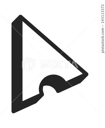 Cursor Arrow Pointing Click Symbol Line Art 143113372