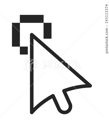 Cursor Click Pixel Target Line Art Cursor Click Pixel Target Line Art 143113374