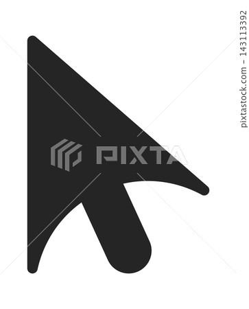Cursor Arrow Pointing Click Gesture Silhouette 143113392