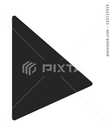 Arrow Cursor Pointing Right Geometric Shape 143113414