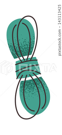 Rope Bundle Coiled With Tape Cartoon Rope Bundle Coiled With Tape Cartoon 143113425