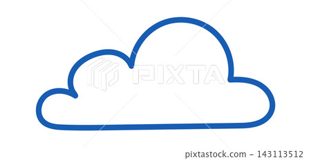 Cloud Outline Symbol For Storage Line Art Cloud Outline Symbol For Storage Line Art 143113512