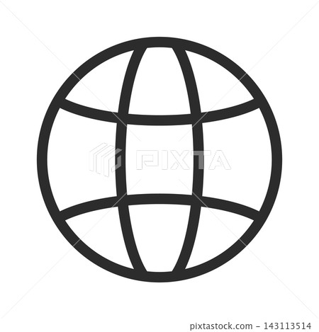Globe Web Grid Line Art Icon 143113514