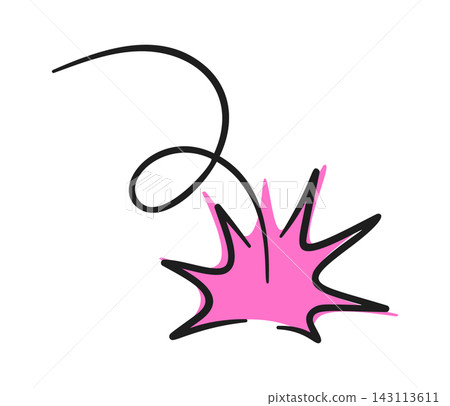 Explosion Burst With Swirl Line Cartoon Explosion Burst With Swirl Line Cartoon 143113611