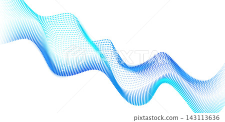 Abstract technology particle wave background. Modern design vector illustration. 143113636
