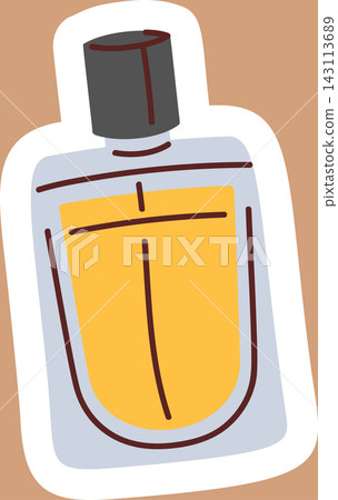 Perfume Bottle Sticker Style Line Art Perfume Bottle Sticker Style Line Art 143113689