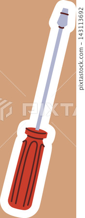 Screwdriver Tool With Long Shaft Cartoon Screwdriver Tool With Long Shaft Cartoon 143113692