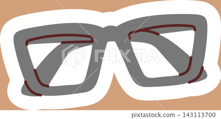 Glasses Frame With Thick Rim Cartoon Glasses Frame With Thick Rim Cartoon 143113700