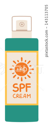 Sunscreen Bottle With Spf 40 Spray Cartoon Sunscreen Bottle With Spf 40 Spray Cartoon 143113705
