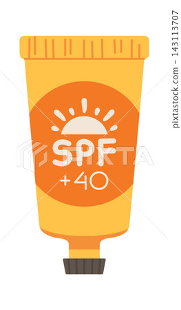Sunscreen Tube SPF40 Sun Protection Cartoon Sunscreen Tube SPF40 Sun Protection Cartoon 143113707