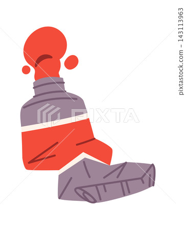 Plastic Bottle With Cap And Crumpled Cup Plastic Bottle With Cap And Crumpled Cup 143113963