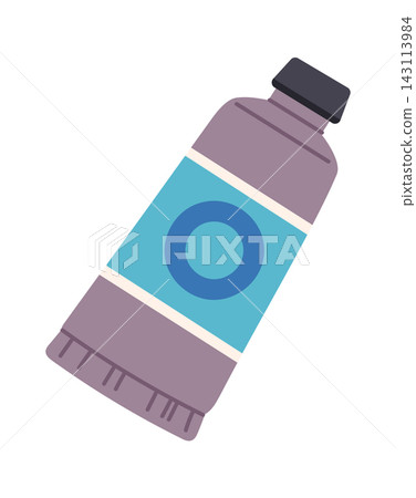 Paint Tube Tilted Packaging Cartoon Style Paint Tube Tilted Packaging Cartoon Style 143113984