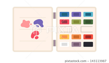 Color Palette Book Open Swatches Cartoon Color Palette Book Open Swatches Cartoon 143113987