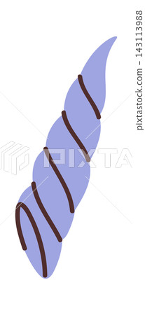 Long Spiral Seashell Marine Element Cartoon Long Spiral Seashell Marine Element Cartoon 143113988