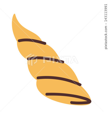 Long Tapered Seashell Marine Element Cartoon Long Tapered Seashell Marine Element Cartoon 143113991