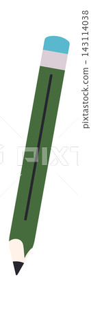 Pencil Tilted With Eraser Cartoon Style Pencil Tilted With Eraser Cartoon Style 143114038