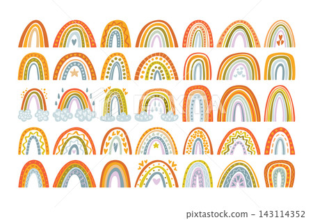 Rainbow Collection Pattern Set Cartoon 143114352