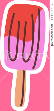 Popsicle Dripping On Stick Cartoon Style Popsicle Dripping On Stick Cartoon Style 143114397