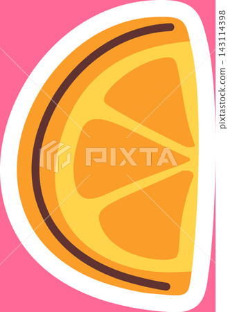 Orange Slice Segment With Seeds Cartoon 143114398