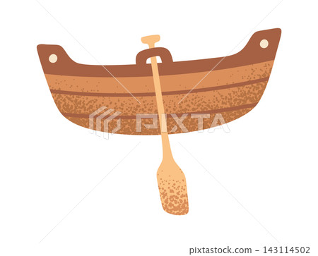 Rowboat With Oar Vintage Texture Cartoon Rowboat With Oar Vintage Texture Cartoon 143114502