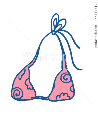 Bikini Top With Ties Doodle Line Art Bikini Top With Ties Doodle Line Art 143114519