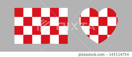 North Brabant flag. Netherlands province North Brabant flag heart, rectangular banner, background. Flag of North Brabant rectangle, heart badge, button, icon, sticker. North Brabant flag. Netherlands province North Brabant flag heart, rectangular banner, background. Flag of North Brabant rectangle, heart badge, button, icon, sticker. 143114754