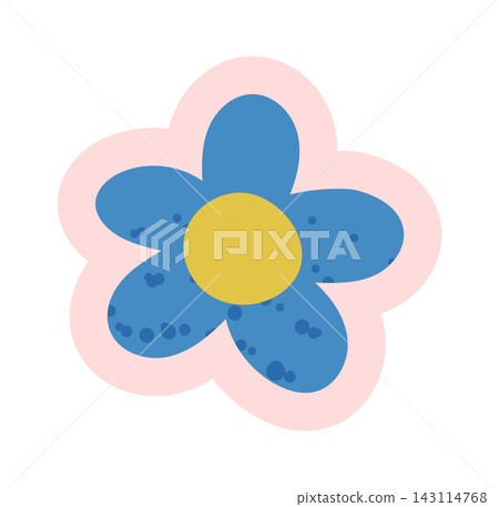 Flower Bloom With Petal Speckles Cartoon Flower Bloom With Petal Speckles Cartoon 143114768