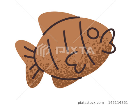 Fish Swimming Side View Doodle Style Fish Swimming Side View Doodle Style 143114861