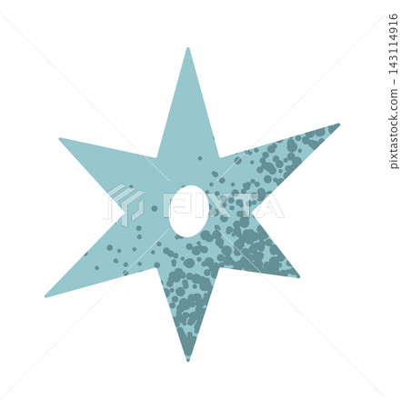Shuriken Throwing Star With Texture Line Art Shuriken Throwing Star With Texture Line Art 143114916
