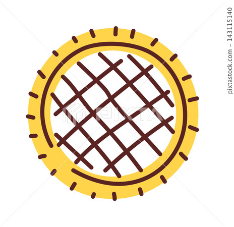 Pie Lattice Crust Top View Cartoon Pie Lattice Crust Top View Cartoon 143115140