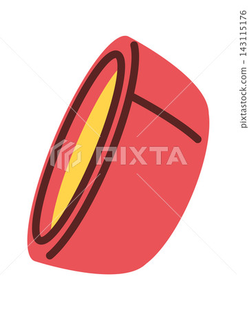Sushi Nigiri Slice Angled Cartoon Style 143115176