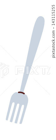 Fork Tilted Utensil Minimal Cartoon Style Fork Tilted Utensil Minimal Cartoon Style 143115255