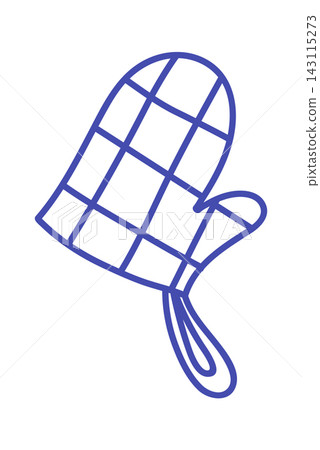 Oven Mitt Hanging Outline Line Art Oven Mitt Hanging Outline Line Art 143115273