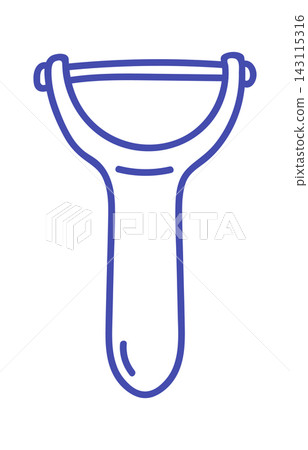 Peeler Kitchen Utensil Outline Line Art 143115316