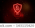 AI chip data breach cyber security concept. 3d render 143115420