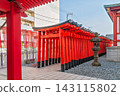 The vermilion thousand torii gates of Anamori Inari Shrine (Ota Ward, Tokyo) 143115802