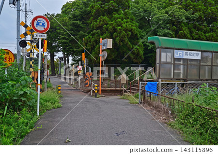 A small, deserted, unmanned train station in the countryside A small, deserted, unmanned train station in the countryside 143115896