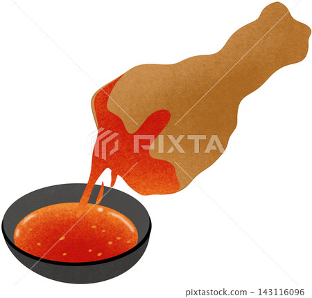 fried chicken drumstick with sauce fried chicken drumstick with sauce 143116096
